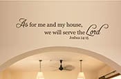Wall decor - As for me and my house, we will serve the Lord a wall art sticker decal 2046